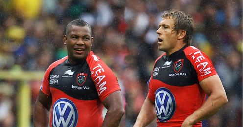 Wilkinson with Toulon team-mate Steffon Armitage