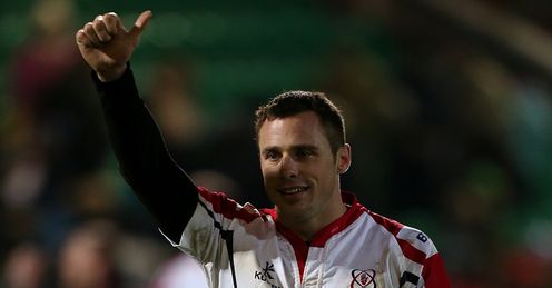 Tommy Bowe Ulster thumbs ups Tommy Bowe Ulster thumbs ups