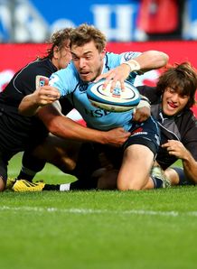 Cam Crawford of the Waratahs scores v Kings Cam Crawford of the Waratahs scores v Kings