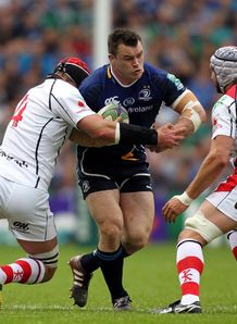 Leinster prop Cian Healy taking contact Leinster prop Cian Healy taking contact