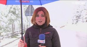 Snow storms cancel stage 19