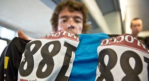 Rigo pins his race numbers ahead of a memorable day