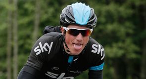 Peter Kennaugh pulls his tongue out on the second day of action in Germany