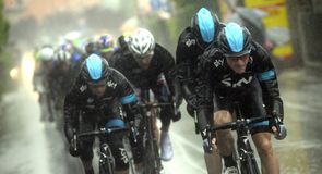 Team Sky worked hard to help an ill Sir Bradley Wiggins over the line on stage 12 of the Giro d'Italia
