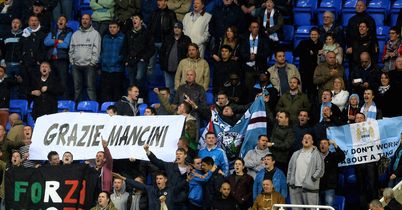City fans salute Mancini