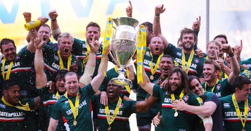 Leicester Tigers Aviva Premiership trophy Leicester Tigers Aviva Premiership trophy