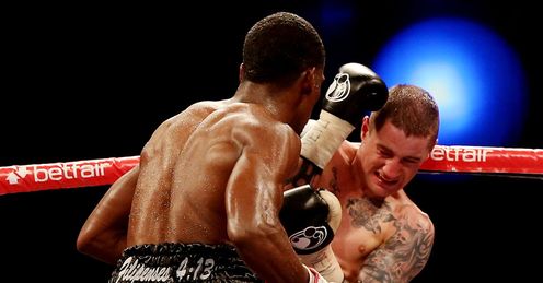 Ricky Burns takes to the ropes against Gonzalez - but there was nothing lucky about his victory
