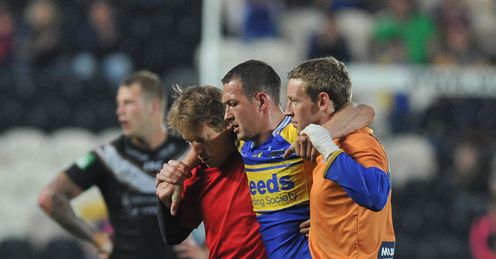 RUGBY LEAGUE SUPER LEAGUE HULL FC V LEEDS RHINOS KC STADIUM Danny McGuire RUGBY LEAGUE SUPER LEAGUE HULL FC V LEEDS RHINOS KC STADIUM Danny McGuire