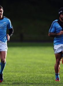 Dan Carter and Rene Ranger at All Blacks training Dan Carter and Rene Ranger at All Blacks training