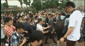 Beckham visit causes stampede
