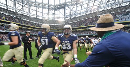 Navy stars took on Notre Dame in the Aviva Stadium last year