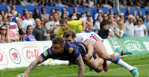 RUGBY LEAGUE SUPRE LEAGUE Josh Charnley Wigan Warriors Wakefield Wildcats RUGBY LEAGUE SUPRE LEAGUE Josh Charnley Wigan Warriors Wakefield Wildcats
