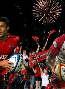 Dan Carter v Quade Cooper Crusaders v Reds playoffs 2013 Dan Carter v Quade Cooper Crusaders v Reds playoffs 2013
