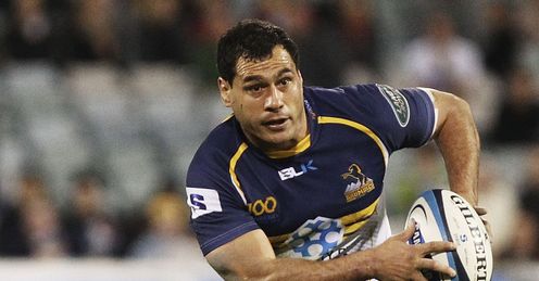 Brumbies flanker George Smith having a run Brumbies flanker George Smith having a run
