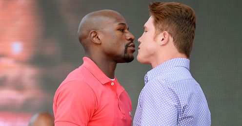 Close call: Glenn thinks Mayweather (L) will maintain his unbeaten record - just