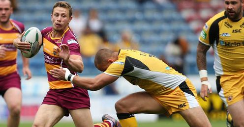 Shaun Lunt and Jordan Tansey - Huddersfield v Castleford - 21/7/13 Shaun Lunt and Jordan Tansey - Huddersfield v Castleford - 21/7/13