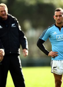Aaron Cruden standing at All Blacks training Aaron Cruden standing at All Blacks training