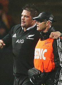 Richie McCaw limping off for All Blacks Richie McCaw limping off for All Blacks
