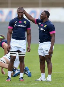 Siya Kolisi with Chiliboy Ralepelle Siya Kolisi with Chiliboy Ralepelle