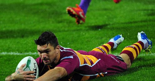 Huddersfield v Wigan Danny Brough try Huddersfield v Wigan Danny Brough try
