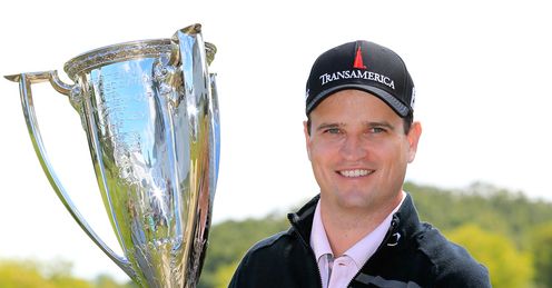 Zach Johnson celebrates victory at Conway Farms