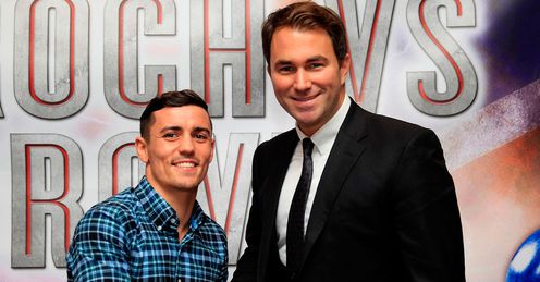 Crolla: the lightweight fighter (L) with new promoter, Eddie Hearn