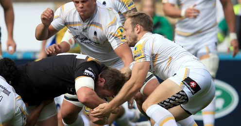 MATT MULLAN LONDON WASPS TRY V WORCESTER WARRIORS MATT MULLAN LONDON WASPS TRY V WORCESTER WARRIORS
