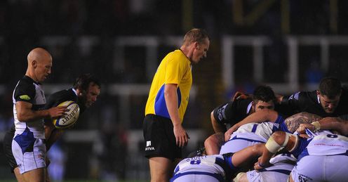 Wayne Barnes: Gave a dominant performance at Bath's set pieces