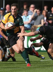 George North makes a break for Northampton Saints against Ospreys George North makes a break for Northampton Saints against Ospreys