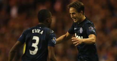 Januzaj: celebrates with Evra