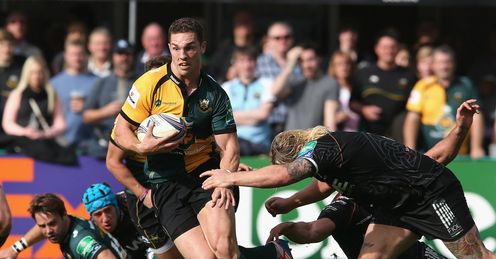 George North makes a break for Northampton Saints against Ospreys George North makes a break for Northampton Saints against Ospreys