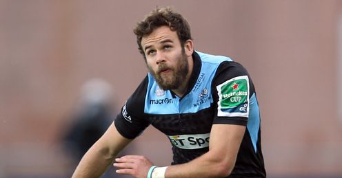 Ruaridh Jackson kicking for Glasgow Ruaridh Jackson kicking for Glasgow