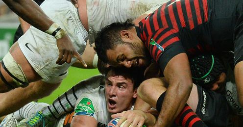 Toulouse s Louis Picamoles stretches for the line to score a try Toulouse s Louis Picamoles stretches for the line to score a try