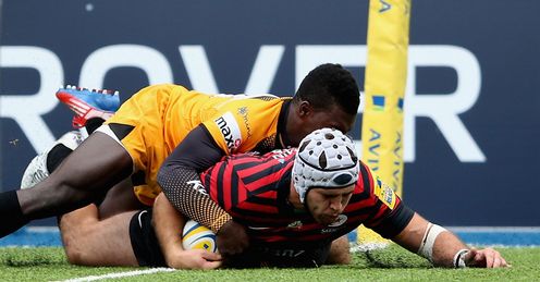 WILL FRASER OF SARACENS SCORES V LONDON WASPS WILL FRASER OF SARACENS SCORES V LONDON WASPS