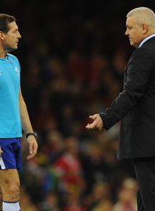 Alain Rolland with Warren Gatland Alain Rolland with Warren Gatland