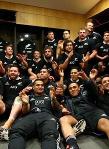 All Blacks in the changing room All Blacks in the changing room