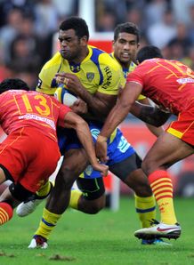 Clermont s Fidji winger Napolioni Nalaga C v Perpignan Clermont s Fidji winger Napolioni Nalaga C v Perpignan