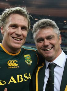 Jean de Villiers with Heyneke Meyer Jean de Villiers with Heyneke Meyer
