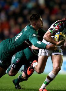Leicester v Harlequins Owen Williams Nick Evans Leicester v Harlequins Owen Williams Nick Evans