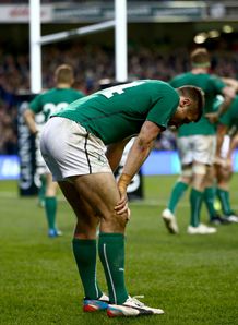 Tommy Bowe of Ireland shows his dejection Tommy Bowe of Ireland shows his dejection