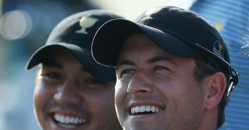 Day and Scott: playing for Australia in the World Cup of Golf