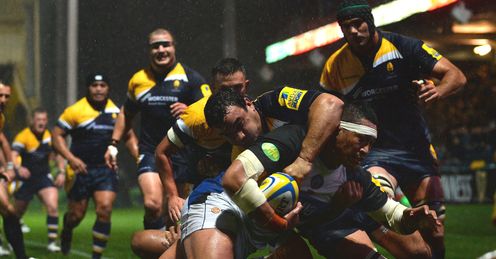 Anthony Perenise Bath powers his way to score v Worcester Warriors Anthony Perenise Bath powers his way to score v Worcester Warriors