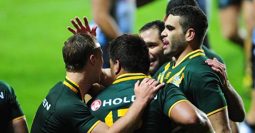Australia v Fiji Josh Papalii celeb Australia v Fiji Josh Papalii celeb