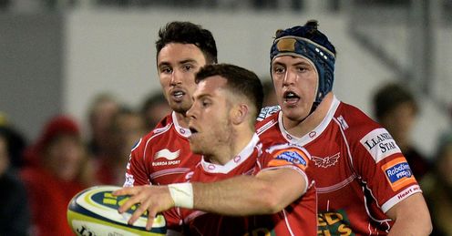 Gareth Davies of Scarlets during LV Cup Gareth Davies of Scarlets during LV Cup