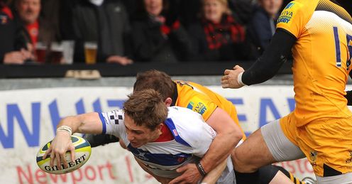 Matthew Pewtner try Dragons v Wasps 2013 Matthew Pewtner try Dragons v Wasps 2013