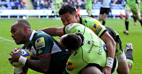 Sailosi Tagicakibau scores try for london irish v northampton Sailosi Tagicakibau scores try for london irish v northampton