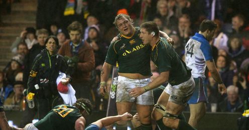 AFRICA NATIONAL RUGBY UNION TEAM Coenie Oosthuizen South Africa Scotland AFRICA NATIONAL RUGBY UNION TEAM Coenie Oosthuizen South Africa Scotland