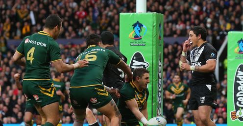 Billy Slater Australia try Billy Slater Australia try