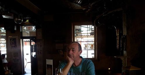 David Lloyd relaxing in his favourite Adelaide pub