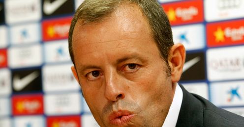 Sandro Rosell: resigned as Barcelona president after Neymar's contract came under the spotlight.